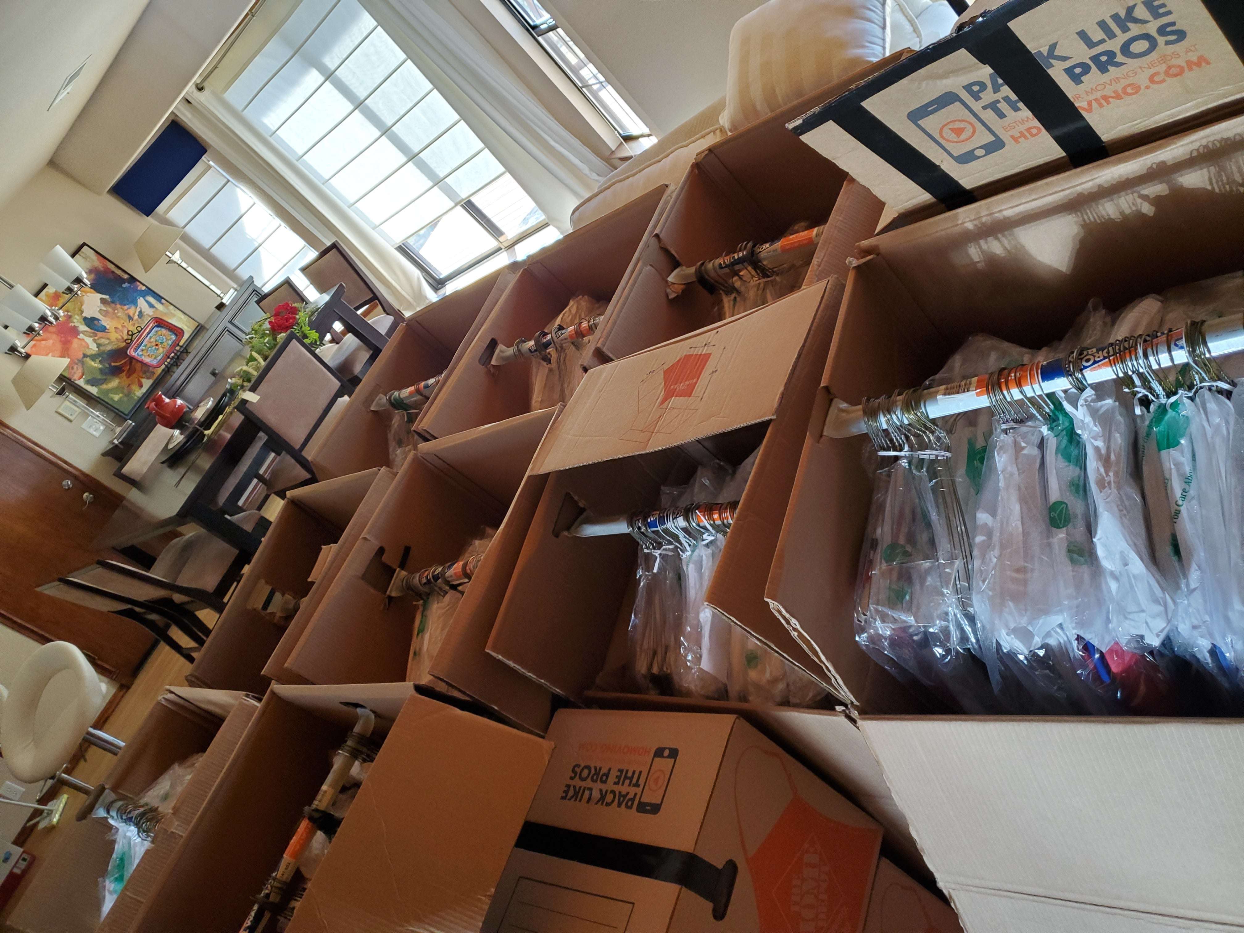 moving and storing boxes