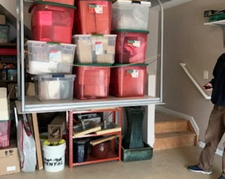 small business lift in mezzanine level of business. 