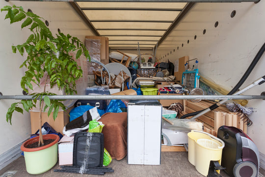 a cluttered garage