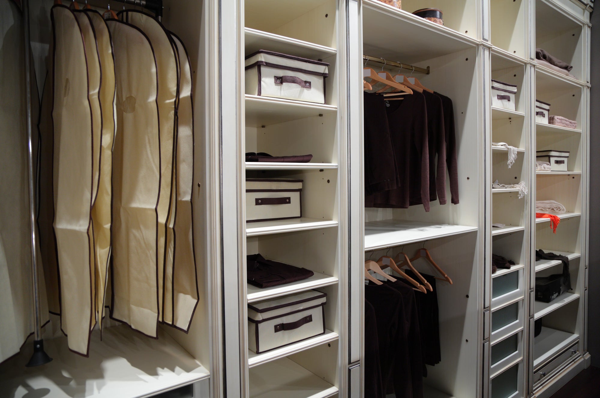an organized closet