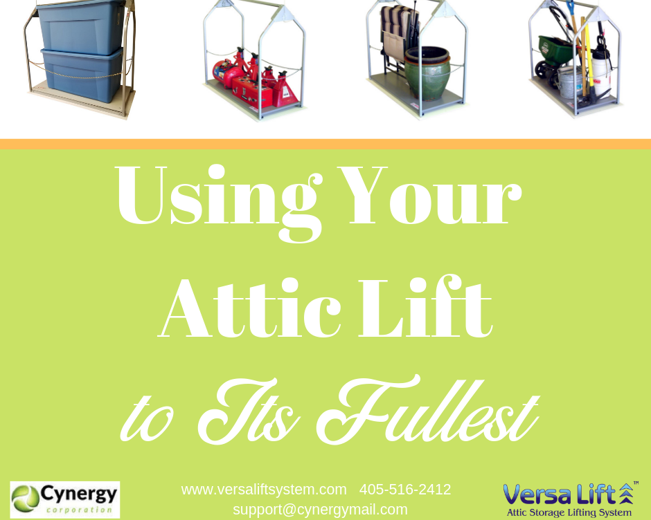 graphic of several attic lifts