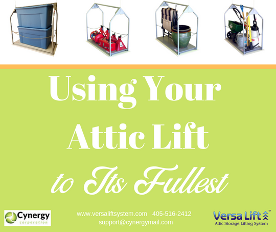 graphic of several attic lifts
