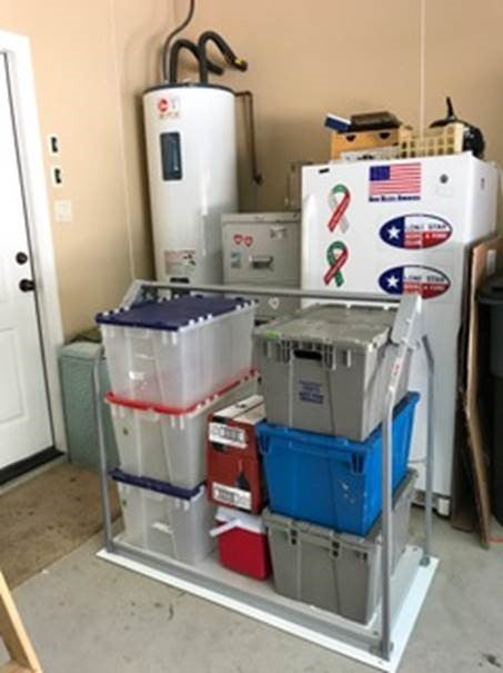 Attic Lift with boxes 