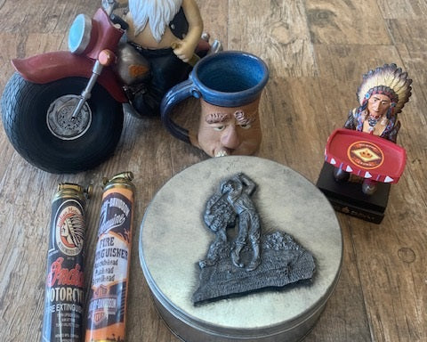 organized keepsakes in attic