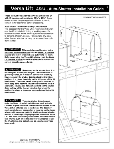 Auto Shutter 24 Installation Guide