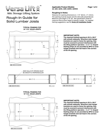 Versalift 32 Rough In