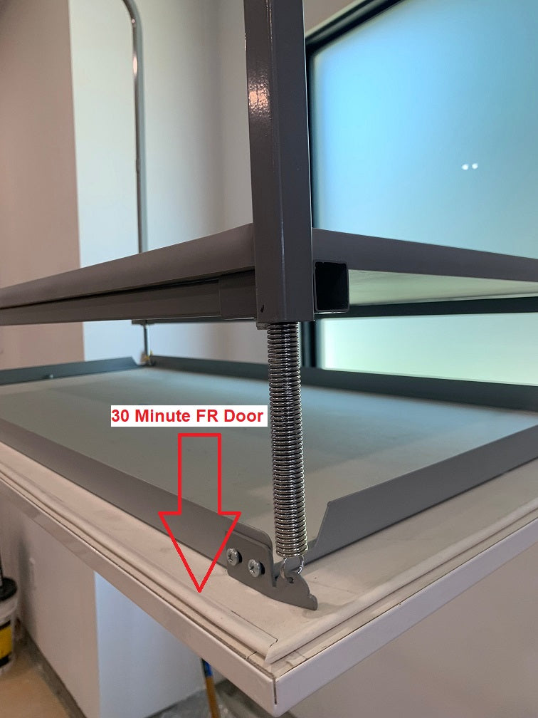 Fire Rated Ceiling Door Versalift Model 24. Laboratory tested 30 minute rating. | Versaliftsystems