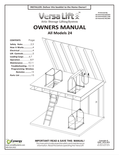 Versalift 24 Owners Manual