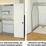 AS-32 Auto-Shutter Door. This is a steel door for in-home safety that closes down over the opening when the lift is in down position. | Versaliftsystems