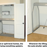 AS-32 Auto-Shutter Door. This is a steel door for in-home safety that closes down over the opening when the lift is in down position. | Versaliftsystems