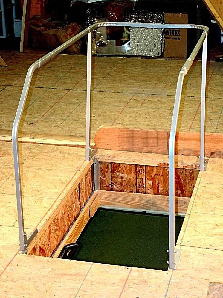 VERSARAIL MODEL 60 ATTIC LADDER SAFETY RAIL, MAKES ATTIC ENTRY & EXIT EASY | Versaliftsystems