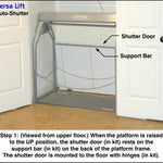 AS-32 Auto-Shutter Door. This is a steel door for in-home safety that closes down over the opening when the lift is in down position. | Versaliftsystems