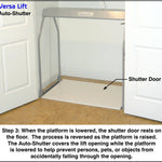 AS-32 Auto-Shutter Door. This is a steel door for in-home safety that closes down over the opening when the lift is in down position. | Versaliftsystems