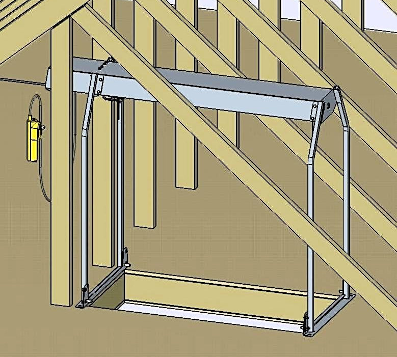 TL-24 Truss Leg Kit. For applications where angled roof supports interfere with the standard mounting feet of the lift, these allow the lift to sit right on the trusses. In Question? 405 516 2412 | Versaliftsystems