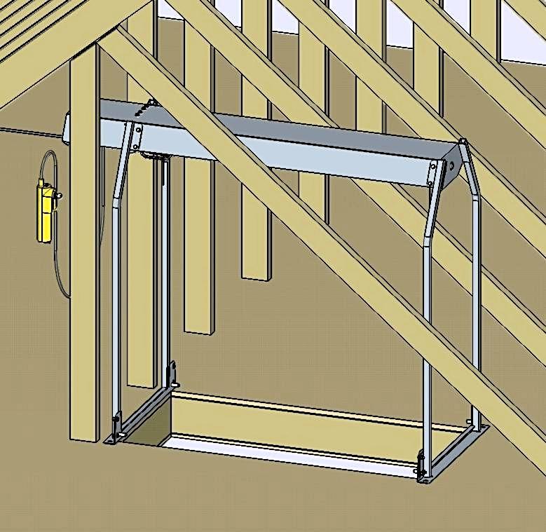 TL-24 Truss Leg Kit. For applications where angled roof supports interfere with the standard mounting feet of the lift, these allow the lift to sit right on the trusses. In Question? 405 516 2412 | Versaliftsystems